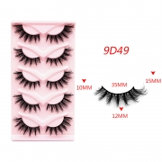 5 pairs As a Set 3D false eyelashes thick makeup eye tail lengthening eyelashes