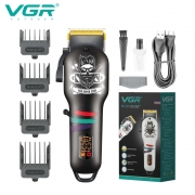 VGR Hair Clipper Electric Hair Cutting Machine Professional Barber Cordless Hair Trimmer Digital Display Clipper for Men V-699