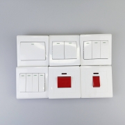 Yaki white switch Hotel UK Standard Copper PP Shell light Wall switch Power Indicator hot selling