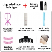 Wig care Package Hairnet Comb Care Solution Wig stand Hair Care Essential oil Human hair care tools