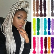 24inches 100g color chemical fiber big braid high temperature silk big braid African dirty braid braid wig