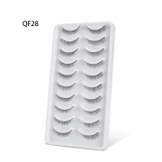 Cheap 10 pairs of 3D synthetic fiber artificial false eyelashes simple and generous natural stereo cross eyelashes