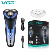 VGR Men's Electric Shaver Waterproof Hair Trimmer Professional Beard Trimmer Cordless 3D Floating Rotary Trimmer for Men V-306