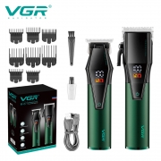 VGR V677 Hair Clipper USB Professional Trimmer Set Electric Haircut Machine LED Display Barber Supplies Home Appliance