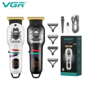 VGR Hair Trimmer Professional Hair Clipper Electric Hair Cutting Machine Rechargeable LCD Display Barber Trimmer for Men V-971