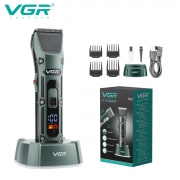 VGR Hair Clipper Professional Hair Trimmer Rechargeable Hair Cutting Machine Cordless with Charging Base Clipper for Men V-696