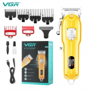 VGR Hair Clipper Professional Hair Trimmer Cordless Hair Cutting Machine Electric Barber Digital Display Clipper for Men V-092
