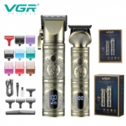 VGR Hair Trimmer Electric Hair Clipper Professional Hair Cutting Machine Cordless Haircut Machine Metal Trimmer for Men V-670