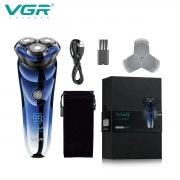 VGR Hair Trimmer Professional Beard Trimmer Rechargeable Beard Razors Waterproof Beard Shaver Electric Zero Cutting Blade V-305