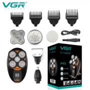 VGR Razors Professional Beard Shaver Waterproof Beard Trimmer 5d Floating Rotary Haircut 5 In 1 Shaver Trimmer for Men V-316