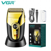 VGR Shaver Professional Hair Trimmer Waterproof Razor Reciprocating Shaving Machine Digital Display Razors for Shaving Men V-383