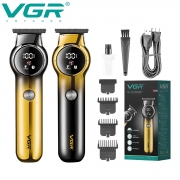 VGR Hair Trimmer Professional Hair Clipper Turbo Power Barber Trimmer Machine Type-C USB Charging Hair Clippers for Men V-989
