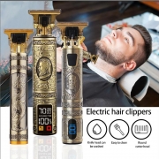 Vintage T9 Electric Hair Clipper Hair Cutting Machine Professional Men\\\\\\\'s Electric Shaver Rechargeable Barber trimmer for men USB