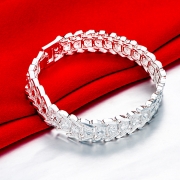 Beautiful Elegant wedding 925 silver women men chain Bracelet high quality fashion classic jewelry wholesale H506