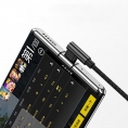 Câble de données Android coude allongé noir pour nylon tressé micro téléphone portable câble de charge Électronique grand public Accessoires Ligne de données