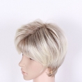 Bob femme cheveux courts blonds cheveux courts couverture de cheveux en fibres chimiques réaliste Perruque Maquillage Santé/Soins personnels/Beauté Meches