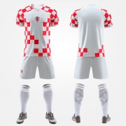 2022 Coupe du monde Croatie domicile maillot d'entraînement maillots de match enfants et adultes maillots sportswear