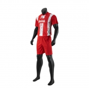 Nouvel été rouge respirant à séchage rapide manches courtes uniforme de football costume de football Match équipe d'entraînement Maillot Tenue  de sport