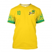 Maillot de l'équipe nationale du brésil Neymar maillot domicile et extérieur uniforme de football pour enfants T-shirt de Tenue  de sport
