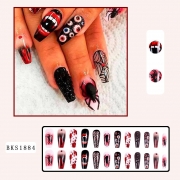 BKS1884 Armure d'Halloween en toile d'araignée nail Art Ins Style Ongles portables Presse sur les patchs ongles