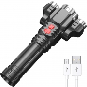Lampe de poche multifonctionnelle portable pour l'extérieur le cyclisme, chargeur USB mini lampe de poche lumineuse d'urgence Lampe de poche Éclairage