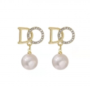 Boucles d'oreilles en diamant simples et élégantes pour femmes, design de perles Boucles d'oreilles/clous d'oreilles Bijoux  Accessoires