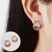 Boucles d'oreilles à nœud en diamant boucles d'oreilles rétro à fleurs exquises Boucles d'oreilles/clous d'oreilles Bijoux  Accessoires