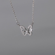 Collier papillon en diamant pour femmes chaîne de clavicule design de niche Collier Bijoux Vêtements/Accessoires/CH