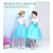 2023 nouveau euro - américain fille sequin robe Cape plumes fleur princesse robe Robes Vêtements pour enfants