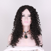 Perruque noire simulée africaine petits cheveux bouclés instantanés noirs Perruque Maquillage Santé/Soins personnels/Beauté Meches