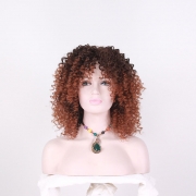 Perruque femme cheveux courts bouclés petit couvre-chef afro bouclé en fibre chimique Perruque Maquillage Santé/Soins personnels/Beauté Meches