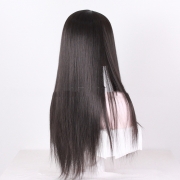 Perruque cheveux longs et raides avec raie moyenne cheveux longs noirs Perruque Maquillage Santé/Soins personnels/Beauté Meches