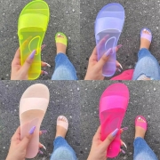 Summer New Large Size femmes chaussures cristal givré sandales plates pantoufles femmes Chaussons Chaussures Vêtements/Accessoires/CH