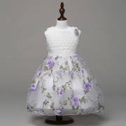 Robe de fille de fleur robe de princesse d'enfant fille rose fleur de mariage cadeau robe de fille Robes Vêtements pour enfants