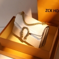 Hong Kong agent purchase luxury brand leather one shoulder cross body chain small bag