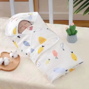 Literie de bébé personnalisée imprimée sur le thème du lapin rose en coton bio YOMI