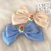 Fabric Knot Bow Hairclip Sweet Hair Pins For Women Girl Elegant Solid Color Barrette Hair Accessories Headwear