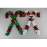 Décorations de Noël pendentif pendule rouge blanc vert peint Flash Powder béquilles net rouge photographie shooting prop
