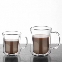 Double couche haute verre Borosilicate tasse résistant à la chaleur thé lait jus de citron café eau tasse vin pour amoureux idées cadeaux