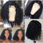 Perruques noires femmes petit rouleau Afrique mode cheveux courts show Alien boucles explosion Headset perruque greffes  Meches perruque