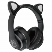 Casque Bluetooth casque sans fil oreille de chat monté sur la tête nouveau super longue veille avec FM + TF produits électroniques Écouteur Bluetooth Écouteur Électronique grand public