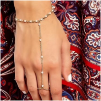 Texture minimaliste fée Xiangqi perles bracelet à main avec doigt bijoux