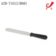 8 - inch noir plastique main streight crème knife (spatule) 09mm