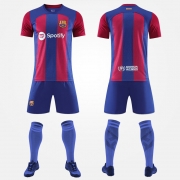 FC Barcelone saison 23 - 24 domicile maillots maillots d'entraînement maillots de match pour enfants et adultes Maillot Tenue de sport