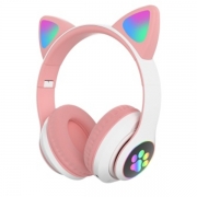 Écouteurs de lumière Écouteurs sans fil Bluetooth oreilles de chat mignon jeu musique ordinateur portable produits électroniques Écouteur Bluetooth Écouteur Électronique grand public