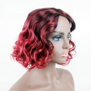 Nouvelle perruque femmes boucles courtes coloré fibre chimique Head Cover，Meches,  perruque, greffes