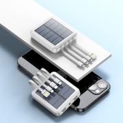 Power Bank Banque d'énergie solaire 10000 mAh Banque d'alimentation compacte et portable avec cordon Banque de puissance Accessoires Électronique grand public