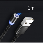 2m TYPE-Cmagnétique aspiration de données câble de charge rapide aimant voiture chargeur câble Multi - tête USB rallonge Électronique grand public Accessoires Ligne de données
