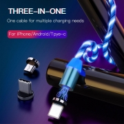Type C Câble magnétique streamer LED Micro USB charge pour iPhone aimant câble de charge Électronique grand public Accessoires Ligne de données