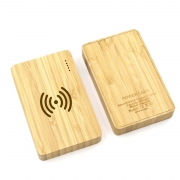 5000 mAh Batterie externe en bois de bambou avec fonction d'aspiration magnétique Banque de puissance Accessoires Électronique grand public